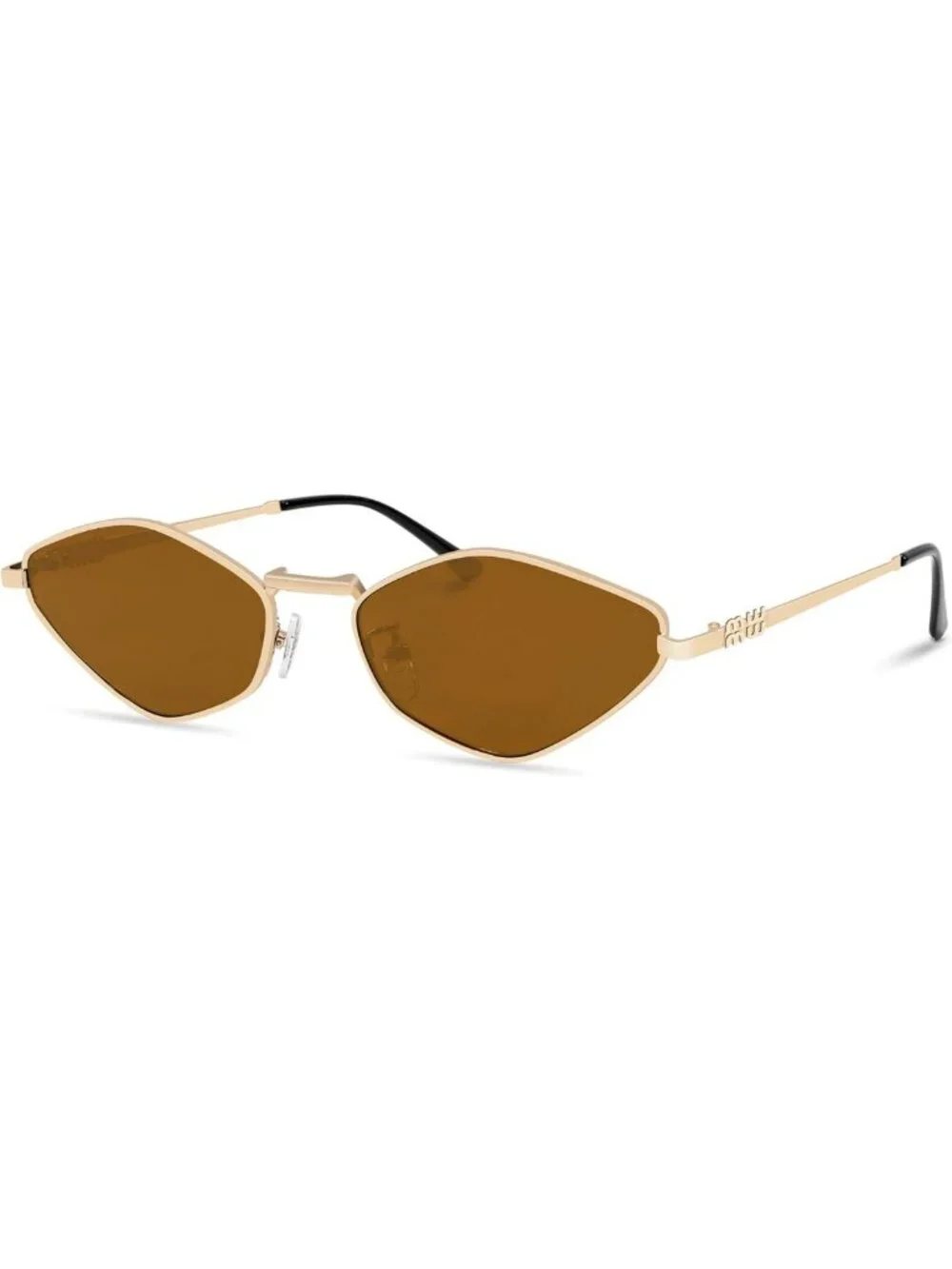 Trendy Retro Irregular Metal Sunglasses for Women & Men - Vintage 90s Chic Gold